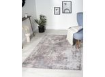 Teppich "Avery", bunt (grau, braun, terrakotta), B:120cm H:10mm L:180cm, Polyester, MYFLAIR MÖBEL & ACCESSOIRES, Teppiche, Teppich, Kurzflor, modernes Design, waschbar, In- und Outdoor geeignet