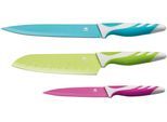 Messer-Set KING, bunt, Edelstahl, Kochmesser-Sets, mit beschichteten Klingen, 3-teilig