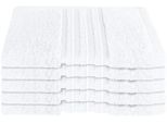 Gästehandtücher SCHIESSER "Milano aus 100% Baumwolle mit eleganter Bordüre in Hoch-Tief-Optik", weiß, B:30cm L:50cm, Frottier, Frottier, Handtücher, Made in Green