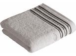 Handtücher VOSSEN "Cult de Luxe", grau (light grau), B:50cm L:100cm, Webfrottier, Obermaterial: 100% Baumwolle, Handtücher, mit Glanzbordüre