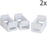 Organizer WENKO "Universal", weiß, B:15cm H:18cm T:30cm, Polypropylen, Aufbewahrungsboxen, Aufbewahrungsboxen für Küche und Haushalt, faltbar, Kunststoff