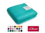 Handtuch S.OLIVER "s.Oliver, Premium Qualität, 600 gr/m², auch als Sets erhältlich", blau (türkis), B:50cm L:100cm, Walkfrottier, Baumwolle, Handtücher, große Farbauswahl, auch als Duschtuch, Waschhandschuh, Gästetuch