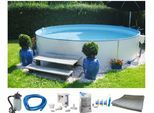 Rundpool MY POOL BWT "PREMIUM inkl. umfangreichem Zubehör", weiß, H:120cm Ø:600cm, Schwimmbecken, Rundpool, Höhe 120 cm, in verschiedenen Größen erhältlich