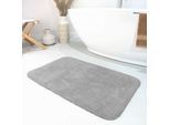 Badematte WECON HOME BASICS "Ole WB-2721", grau (hellgrau), H:20mm, Baumwolle, Badematten, Badematte, 100% Baumwollflor, waschbar, einfarbig, Badezimmerteppich