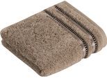 Seiftuch VOSSEN "Cult Deluxe", braun (sierra), B:30cm L:30cm, Walkfrottee, Handtücher, Waschlappen im Set, mit Glanzbordüre, VEGAN