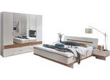 Komplettschlafzimmer WIMEX "Gibraltar", weiß (weiß, absetzung artisan eiche nachbildung), B/H: 180cm x 200cm, Holzwerkstoff, Schlafzimmermöbel-Sets