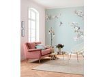 Fototapete KOMAR "Digitaldruck Vlies - Apple Blossom - Größe 300 x 250 cm", blau, Rollen:, Vlies, Tapeten, Wohnzimmer, Schlafzimmer