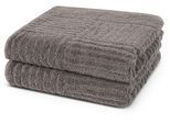 Handtücher ROSS "CARRE", grau (flanell), B:50cm L:100cm, Frottier, Frottier, Handtücher, 100% Baumwolle, Rippenstruktur, große Farbauswahl