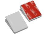 Dekoklammer GARDINIA "Klebeklammer", weiß, 2 Stk., Kunststoff, Gardinenbefestigungen, mit Qualitäts-Klebe-Pads