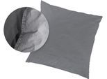 Kissenbezüge PRIMERA "Kissenbezüge »Stone Washed«, Primera (2 Stück)", grau (anthrazit), B:40cm L:40cm, Renforcé, Obermaterial: 100% Baumwolle, Kissenbezüge, mit Stone-Washed Optik