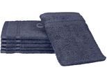 Waschhandschuh ROSS "Rubin", blau (denim), B:16cm L:22cm, Baumwolle, Waschlappen, 100% Baumwolle