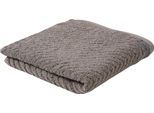 Duschtuch ROSS "Smart", grau (flanell), B:70cm L:140cm, Frottier, Obermaterial: 100% Baumwolle, Handtücher, Uni-Rippe mit Velourslabel