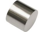 Gardinenstangen-Endstück GARDINIA "Memphis", silber (edelstahlfarben), L:1,8cm, Gardinenstangenendstücke, Gardinenstangen-Endstück, Serie Einzelprogramm Memphis Ø 16 mm