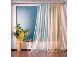 Vorhang WECKBRODT "Lara" Gr. 1, gelb, B:110cm H:245cm, Organza, Polyester, Gardinen, transparent, Organza, Gardine, Store