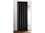 Vorhang HOMING "Bernd" Gr. 1, schwarz, B:140cm H:245cm, Polyester, Gardinen, Fertigschal