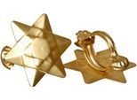 Dekoklammer LIEDECO "Orbit", gold (goldfarben), 2 Stk., Metall, Gardinenbefestigungen, für Gardinen, Vorhänge