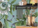 Fototapete KOMAR "Digitaldruck Vlies - Bellezza - Größe 300 x 250 cm", bunt (blau,grün,gelb), Rollen: 1, Vlies, Tapeten, Wohnzimmer, Schlafzimmer