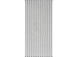 Strandtuch EGERIA "Pestemal", grau (dunkelgrau), B:80cm L:180cm, gewebte Ware, Obermaterial: 65% Baumwolle, 20% Polyester, 15% Viskose, Handtücher, 80x180 cm, mit Fransen