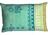 Kissenbezug CASATEX "Indi", blau (türkis), B:80cm L:40cm, Satin, Obermaterial: 100% Baumwolle, Kissenbezüge, Kissenbezug, Kissenbezug mit Ornamenten, passend zur Bettwäsche in Qualität Satin