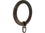 Gardinenring GARESA "Holzring mit Haken" Gr. 1, braun (nussbaum), Ø:57cm, Gardinenbefestigungen, für Durchmesser bis 35mm, einfache Montage