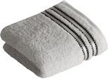 Seiftuch VOSSEN "Cult Deluxe", grau (light grau), B:30cm L:30cm, Walkfrottee, Handtücher, Waschlappen im Set, mit Glanzbordüre, VEGAN