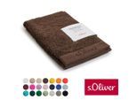 Gästehandtuch S.OLIVER "s.Oliver, Premium Qualität, 600 gr/m², auch als Sets erhältlich", braun, B:30cm L:50cm, Walkfrottier, Baumwolle, Handtücher, große Farbauswahl, auch als Duschtuch, Waschhandschuh, Handtuch