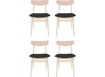 Esszimmerstuhl HAMMEL FURNITURE "Findahl by Hammel Mosbøl", grau (anthrazit), B:48cm H:79cm T:46cm, Massivholz, Stoff, Stühle, Esszimmerstuhl, (Set, 2/4 Stk), Massivholz, gepolsterte Sitzfläche, versch. Farben