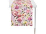 Tischläufer APELT "7701 SUMMERTIME, Sommerdeko, Sommer", bunt (rosa, pink, bunt), B:48cm L:140cm, Baumwolle, Polyester, Tischdecken, Digitaldruck