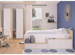 Stauraumbett GAMI "MATIS", beige (kastanie natur nachbildung, weiß, kastanie natur nachbildung, weiß, kastanie natur nachbildung, weiß), B:125cm H:80cm L:207cm, Betten, Stauraumbett
