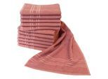 Handtücher DYCKHOFF "Saphir Friseurhandtücher", rosa (altrosa), B:34cm L:90cm, Frottier, Frottier, Handtücher, Farbecht und besonders strapazierfähig, 34x90 cm