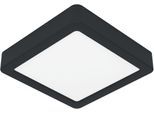 EGLO Deckenleuchte "FUEVA 5", schwarz, H: 2,9cm, 1 Stk., Leuchten, Deckenleuchte aus Stahl - 11W - Warmweiß, Deckenleuchte