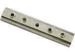Verbinder GARDINIA "für Gardinenstangen Kira mit Innenlauf II", silber, B:1,9cm H:5cm L:5cm Ø:1,9cm, Gardinenstangenhalterungen, Serie Gardinenstange Kira