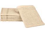 Waschhandschuh ROSS "Rubin", beige (natur), B:16cm L:22cm, Baumwolle, Waschlappen, 100% Baumwolle