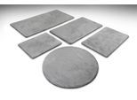 Badematte WECON HOME BASICS "Emil", grau, H:25mm, Polyester, Badematten, Badematte, waschbar, rutschfest, strapazierfähig, pflegeleicht und super weich