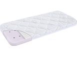 Babymatratze TRÄUMELAND "Brise Light Matratze passend für Kinderwagen Joolz Geo 3", weiß, B:33cm H:4cm L:79cm, Bezug (oben): 62% Polyester, 38% Lyocell (TENCEL™). Bezug (unten): 100% Polyester. Steppfüllung: 100% Polyester, Matratzen