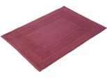 Badematte GÖZZE "BIO Frottier" Gr. 3, lila (beere), H:7mm, Baumwolle (Bio-Baumwolle), Badematten, Badematte, Badvorleger, Frottier-Qualität, mit Bordüre