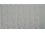 Scheibengardine STICKEREIEN PLAUEN "Pescara" Gr. 1, weiß (weiß, beige), B:95cm H:30cm, Voile, Polyester, Gardinen