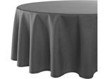 Tischdecke DELINDO LIFESTYLE "WIEN" Gr. 1, grau (anthrazit), Ø:160cm, Polyester, Tischdecken, Tischdecke, Fleckabweisend, pflegeleicht, 180 g/m²