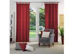 Vorhang WIRTH "Toco-Ranke" Gr. 4, rot, B:132cm H:245cm, Chenille, Polyacryl, Polyester, Gardinen
