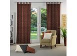 Vorhang WIRTH "Toco-Ranke" Gr. 3, braun, B:132cm H:225cm, Chenille, Polyacryl, Polyester, Gardinen