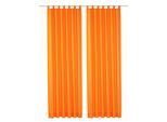 Vorhang WIRTH "Lahnstein" Gr. 1, orange, B:132cm H:145cm, Polyester, Gardinen