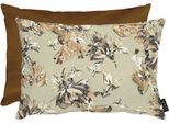 Dekokissen APELT "Magali" Gr. 1, beige (beige, gemustert), B:40cm H:5cm L:60cm, Polyester, Dekokissen_Sitzkissen_Kissenhüllen, Wendekissenhülle ohne Füllung, 1 Stück
