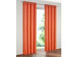 Vorhang WIRTH "Trondheim 234 g/m²" Gr. 7, orange (terra), B:132cm H:255cm, Chenille, Polyacryl, Gardinen