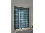 Vorhang WIRTH "Benewitz" Gr. 3, blau (petrol), B:132cm H:175cm, Jacquard, Baumwolle, Polyester, Gardinen