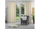 Vorhang WIRTH "Telfort" Gr. 5, gold (goldfarben), B:132cm H:255cm, Jacquard, Baumwolle, Polyester, Gardinen