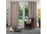 Vorhang WIRTH "Laufenberg" Gr. 3, rot (apricot), B:132cm H:175cm, Jacquard, Baumwolle, Polyester, Gardinen