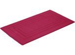 Badematte VOSSEN "Feeling" Gr. 2, lila (cranberry), H:10mm, Baumwolle, Badematten, Badematte, Badteppich, Uni-Farben, mit Bordüre, Hoch-Tief Effekt, reine Baumwolle