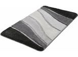 Badematte MEUSCH "Ocean" Gr. 5, grau (schiefer), H:23mm, Kunstfaser, Badematten, Badematte, Badteppich, Wellen Design, mit Farbverlauf, Hoch-Tief Effekt, waschbar