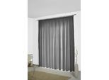 Vorhang WIRTH "Neveres" Gr. 3, grau (anthrazit), B:135cm H:225cm, Jacquard, Baumwolle, Gardinen