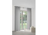 Vorhang WIRTH "SUNBONE" Gr. 4, grau, B:132cm H:245cm, Polyester, Gardinen